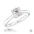 Platinum Round Brilliant Cut Diamond Engagement Ring - 0.42ct