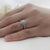 Platinum Pear Cut Diamond Halo Engagement Ring - 0.64ct