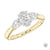 18ct Yellow Gold Florentine Oval Cut Engagement Ring - 0.58ct