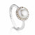 Amberley Open Cluster Pearl Ring, Size N - Silver - 1802344