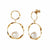 Baroque Pearl Double Drop Earrings - Gold - 1871425