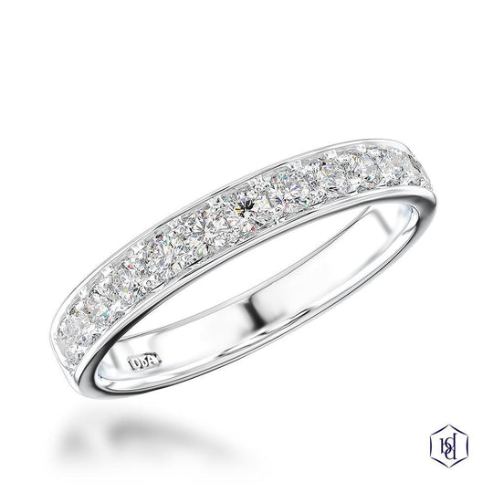 Memoire Platinum Diamond Wedding Band - 0.43ct
