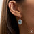 Faroe Oval Cut Aquamarine & Diamond Earrings - Platinum