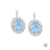 Faroe Oval Cut Aquamarine & Diamond Earrings - Platinum