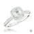 Platinum Brilliant Cut Diamond Cluster Engagement Ring - 0.57ct