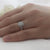 Platinum Emerald Cut Diamond Halo Engagement Ring - 0.78ct