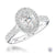 Skye Platinum Oval Cut Diamond Halo Engagement Ring - 0.80ct