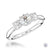 Platinum Round Brilliant Cut Diamond Trilogy Ring - 0.40ct