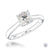 Aura Platinum Round Brilliant Cut Diamond Engagement Ring - 0.42ct