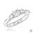 Tulip Platinum Round Brilliant Cut Diamond Engagement Ring - 0.60ct