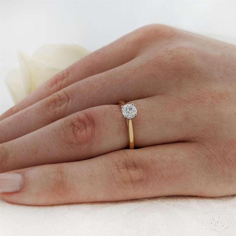Oxford 18ct Yellow Gold Round Brilliant Cut Diamond Engagement Ring - 0.60ct