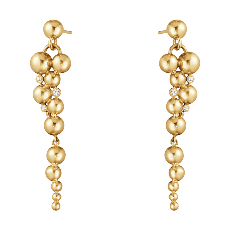 Moonlight Grapes Diamond Earrings - Gold - 20000671