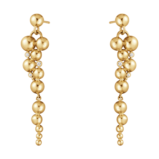 Moonlight Grapes Diamond Earrings - Gold - 20000671