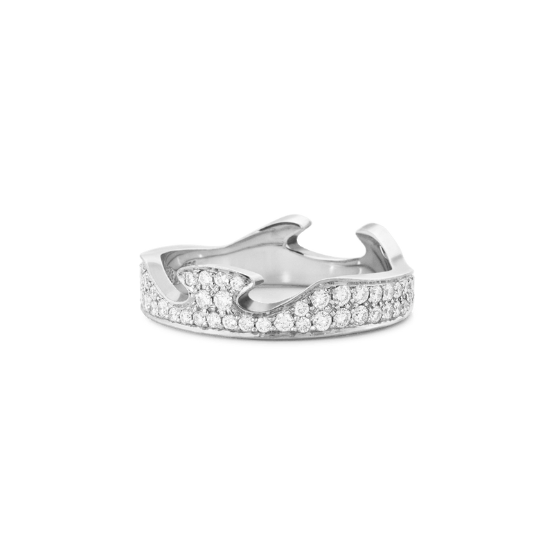 Fusion Diamond End Ring - White Gold - 20000331