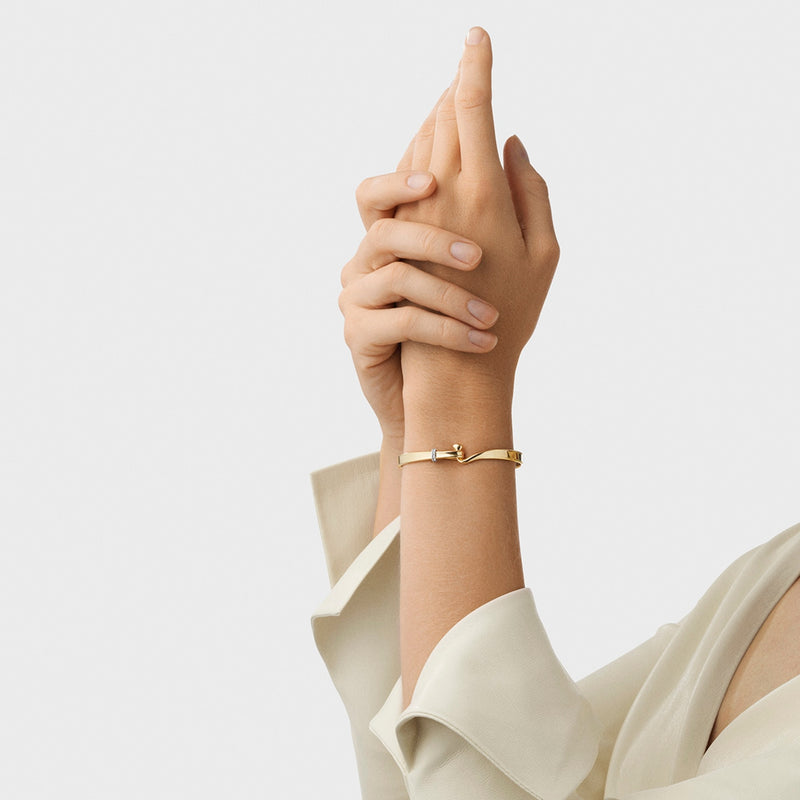 Torun Bangle - Yellow Gold/Diamond - Medium - 20000476