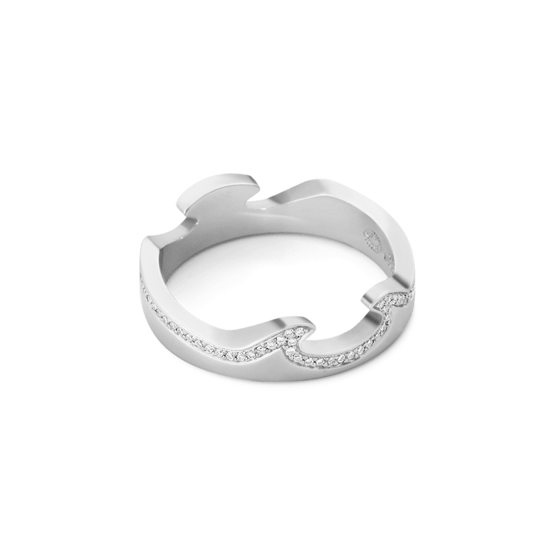 Fusion Diamond End Ring - White Gold - 20000624