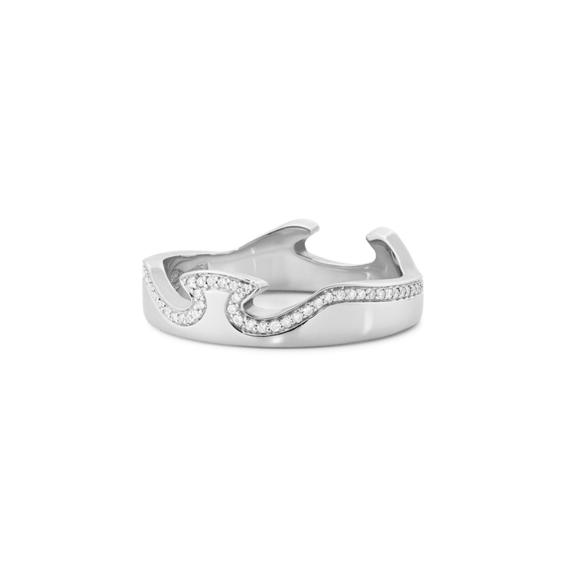 Fusion Diamond End Ring - White Gold - 20000624