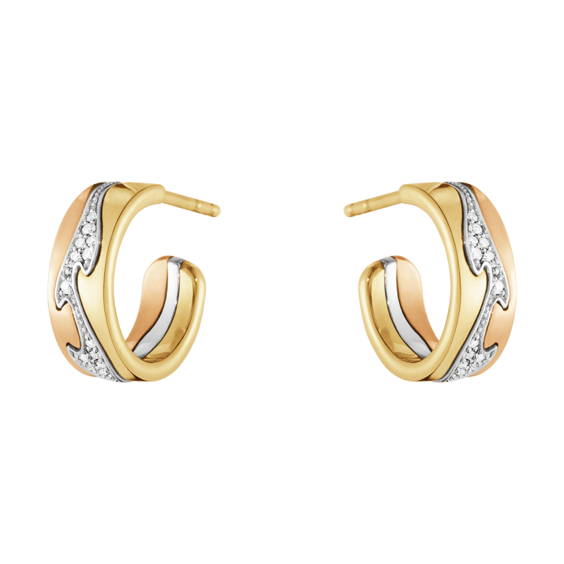 Fusion Diamond Earhoops - Small - Gold - 20000970