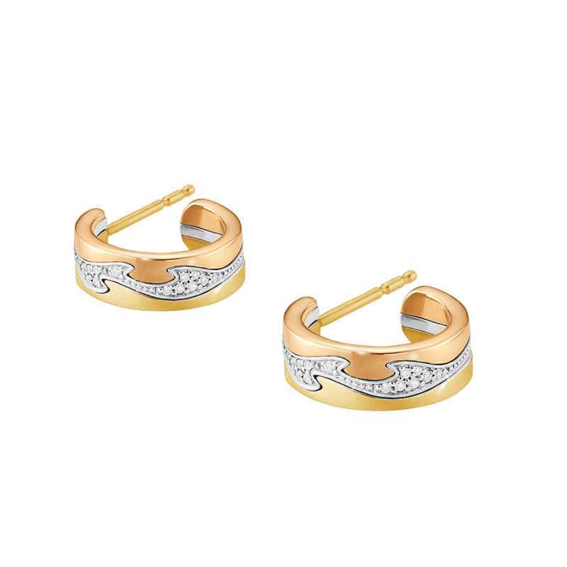 Fusion Diamond Earhoops - Small - Gold - 20000970