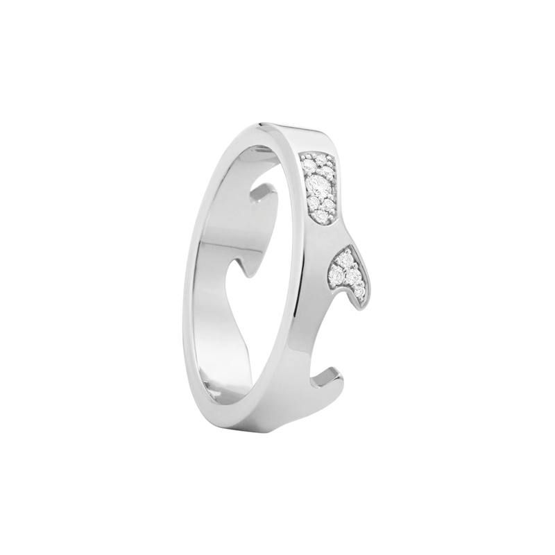 Fusion Cloud Diamond End Ring, AB - White Gold - 200010630054