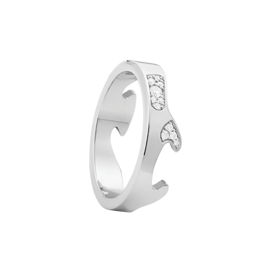 Fusion Cloud Diamond End Ring, AB - White Gold - 200010630054