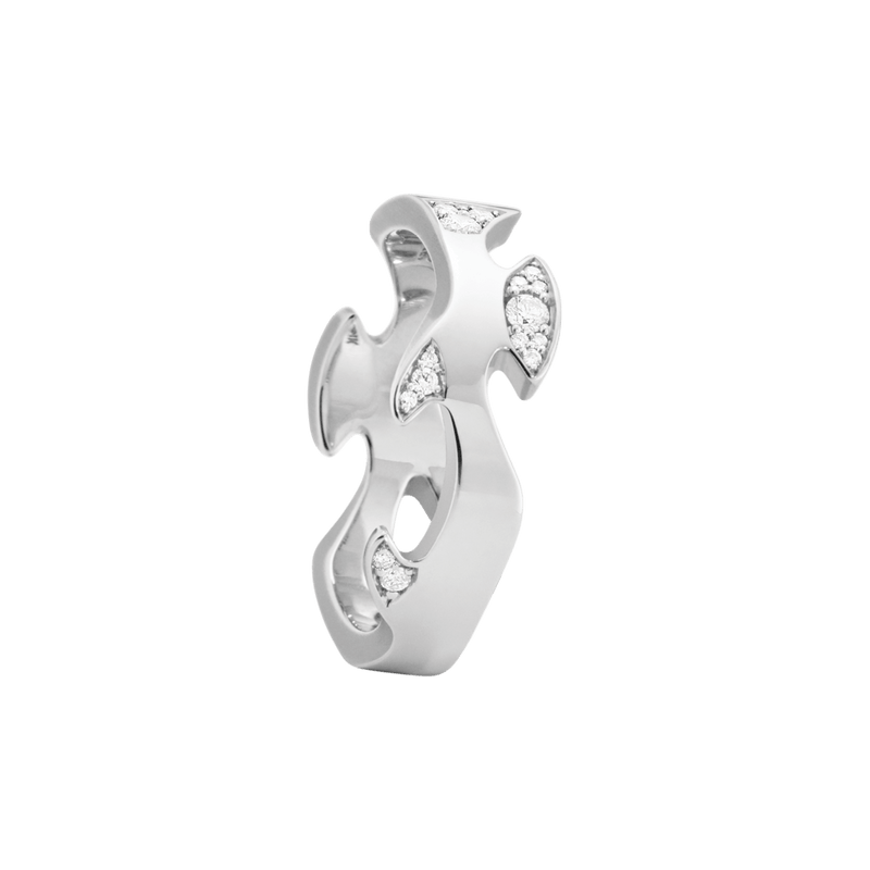 Fusion Diamond Centre Ring - White Gold - 20001064