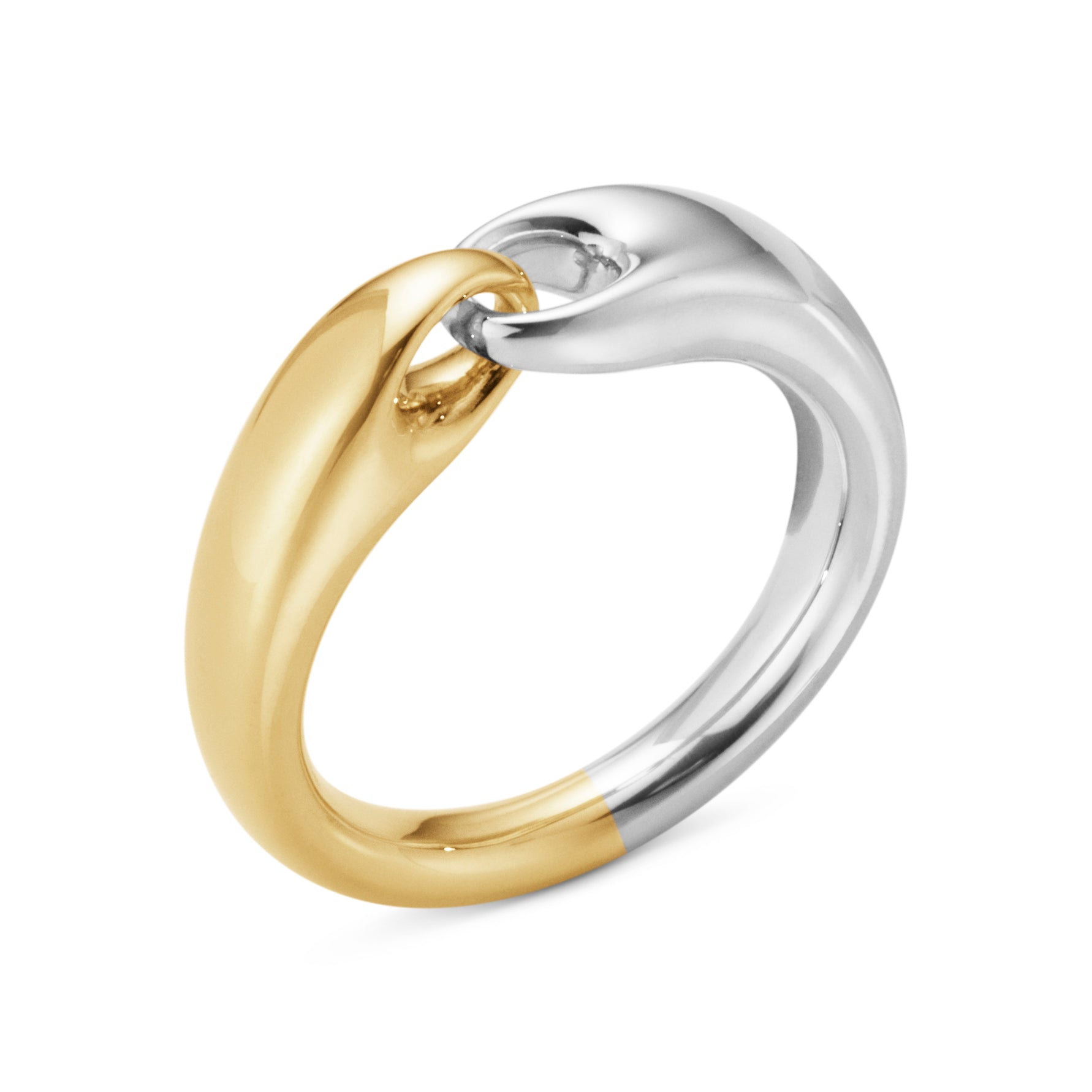 Silver gold sales ring design