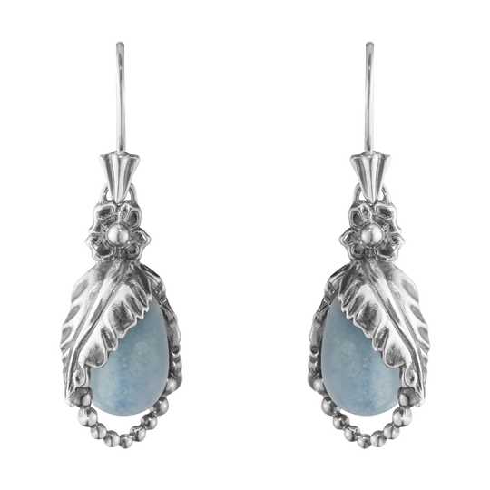 Blue Quartz Heritage Earrings - Silver - 20001217