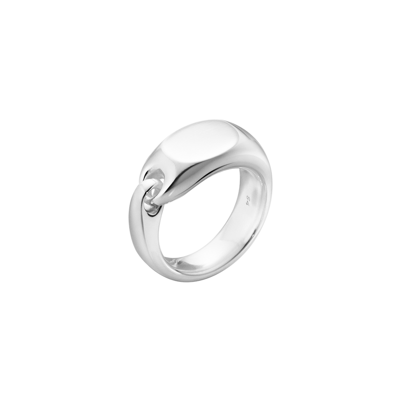 Reflect Signet Ring, Size 58 - Silver - 200012970058