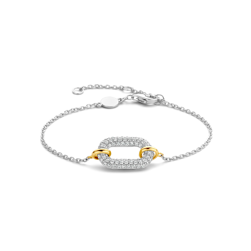 Milano CZ Link Bracelet - Silver - 23007ZY