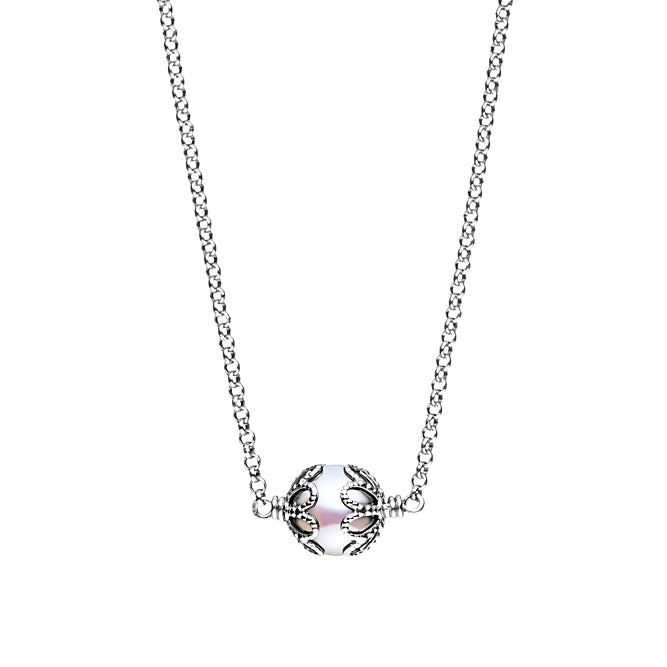 Emma Kate Pearl Pendant - Silver - EKPD-RW-SL