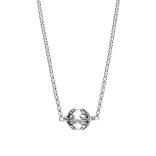 Emma Kate Pearl Pendant - Silver - EKPD-RW-SL