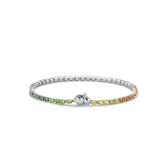 Milano Rainbow Pavé Bracelet - Silver - 2995MC