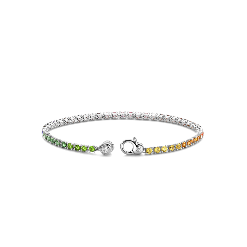 Milano Rainbow Pavé Bracelet - Silver - 2995MC