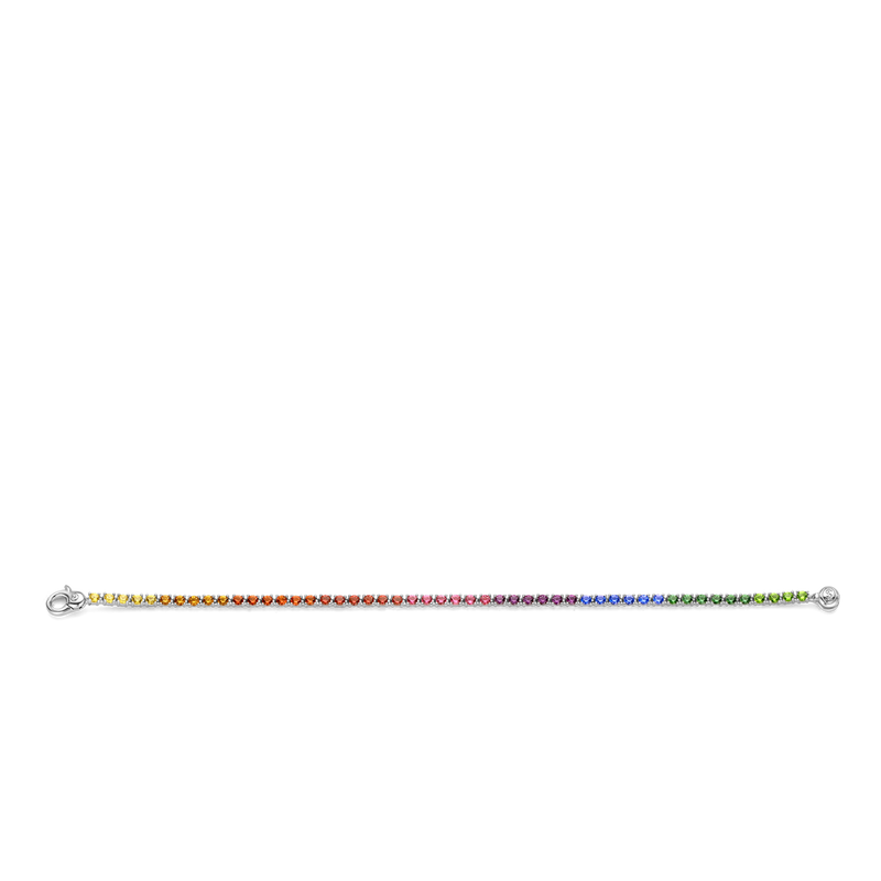 Milano Rainbow Pavé Bracelet - Silver - 2995MC