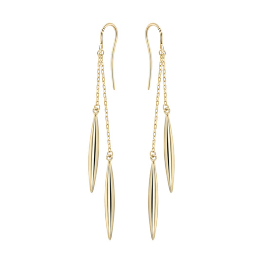 Drop Earrings - 9ct Yellow Gold