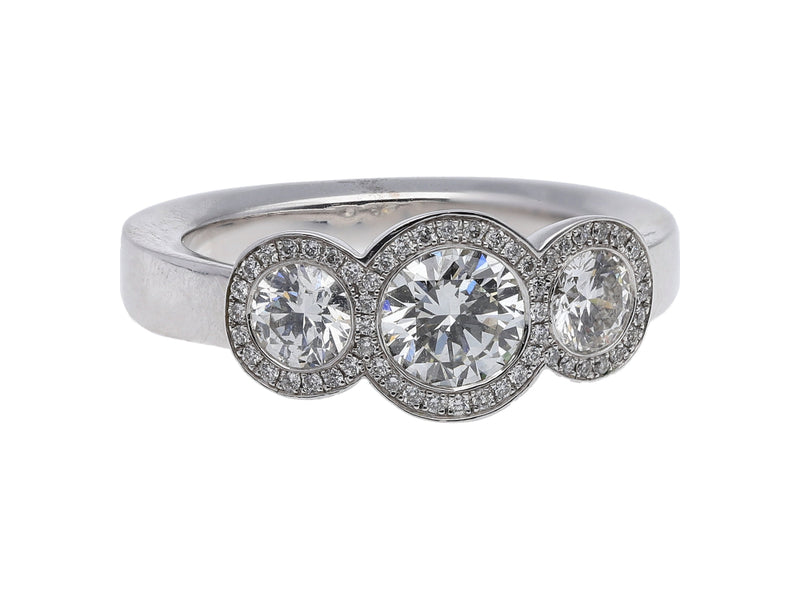 Diamond Trilogy Ring, 1.50ct - 18ct White Gold