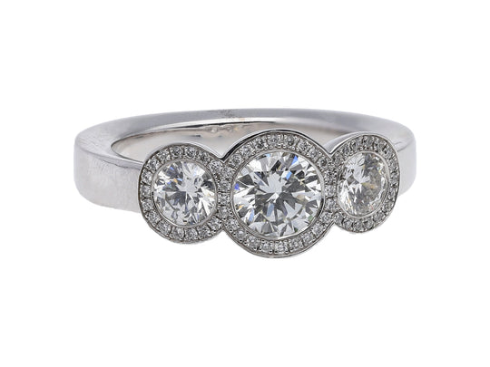 Diamond Trilogy Ring, 1.50ct - 18ct White Gold