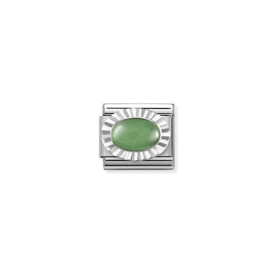 Composable Green Aventurina Link - Silver - 330507/23