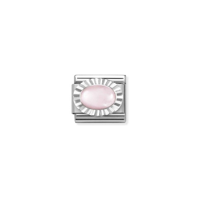 Composable Rose Quartz Link - Silver - 330507/39
