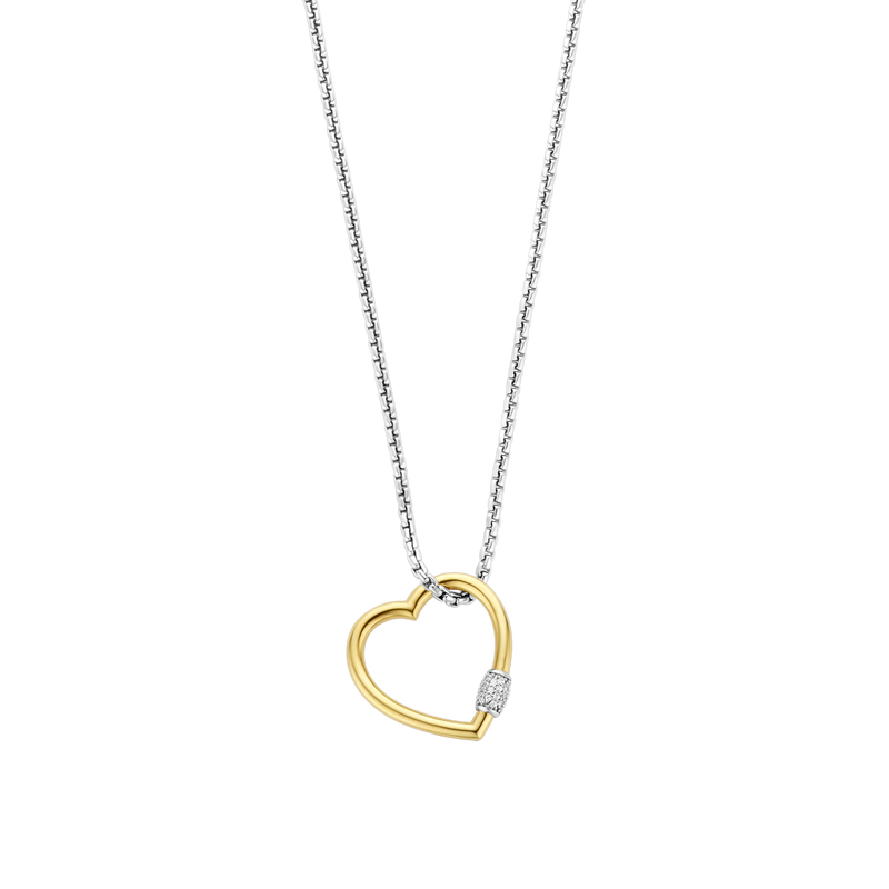 Milano Heart Pendant - Gold/Silver - 34023SY/60