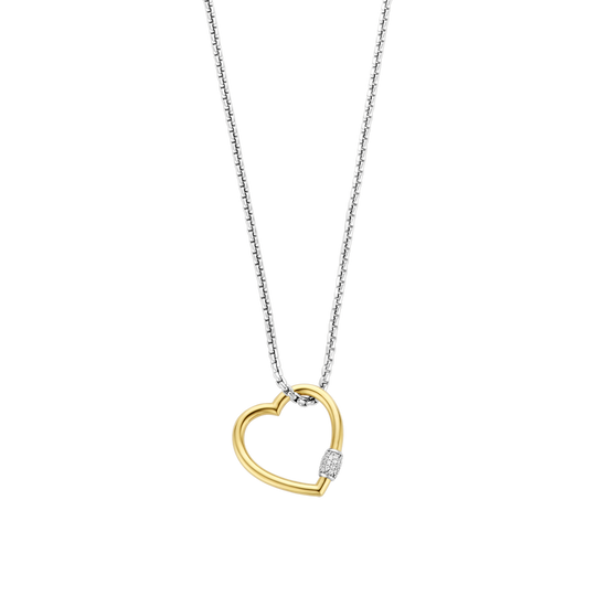 Milano Heart Pendant - Gold/Silver - 34023SY/60