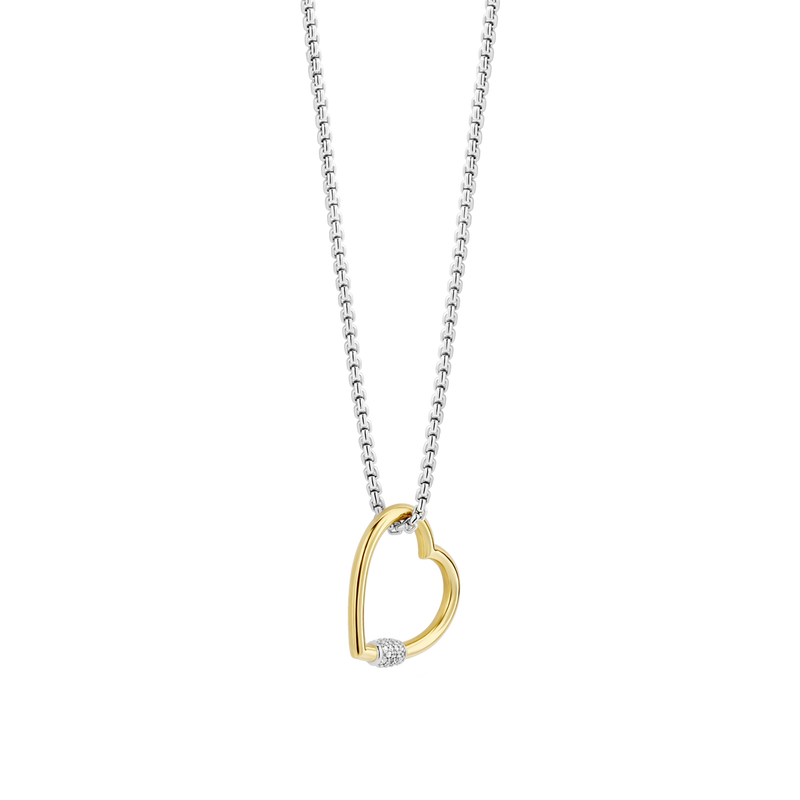Milano Heart Pendant - Gold/Silver - 34023SY/60