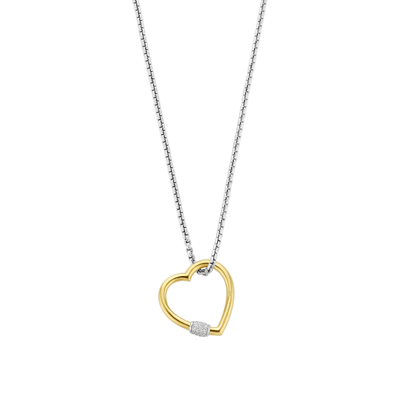 Milano Heart Pendant - Gold/Silver - 34023SY/60