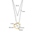 Milano Heart Pendant - Gold/Silver - 34023SY/60