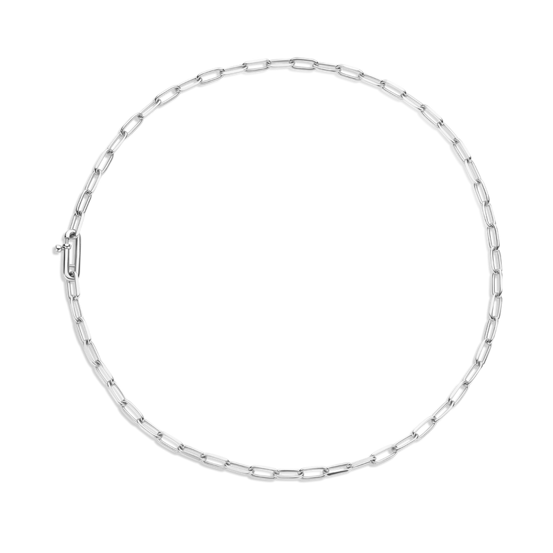 Milano Mini Link Chain Necklace - Silver - 34024SI/48