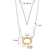 Milano Rectangular Pendant - Gold - 3402ZY/42