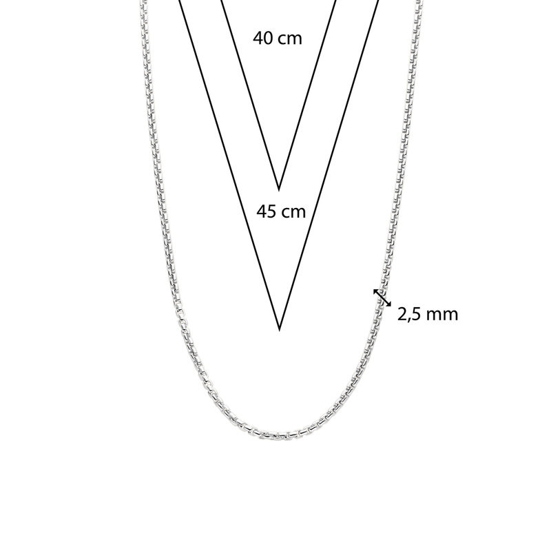Milano Chain Necklace - Silver - 34030SI/40