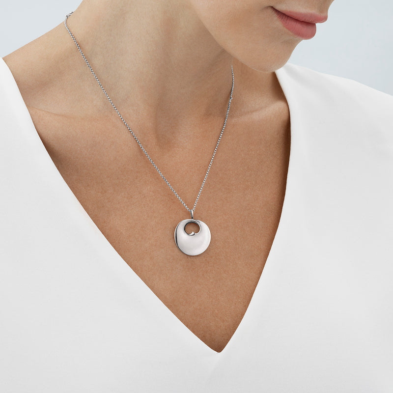 Hidden Heart Necklace  - Silver - 3415097