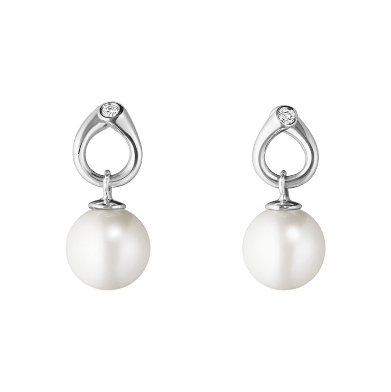 Magic Pearl Drop Earrings - White Gold - 3519817